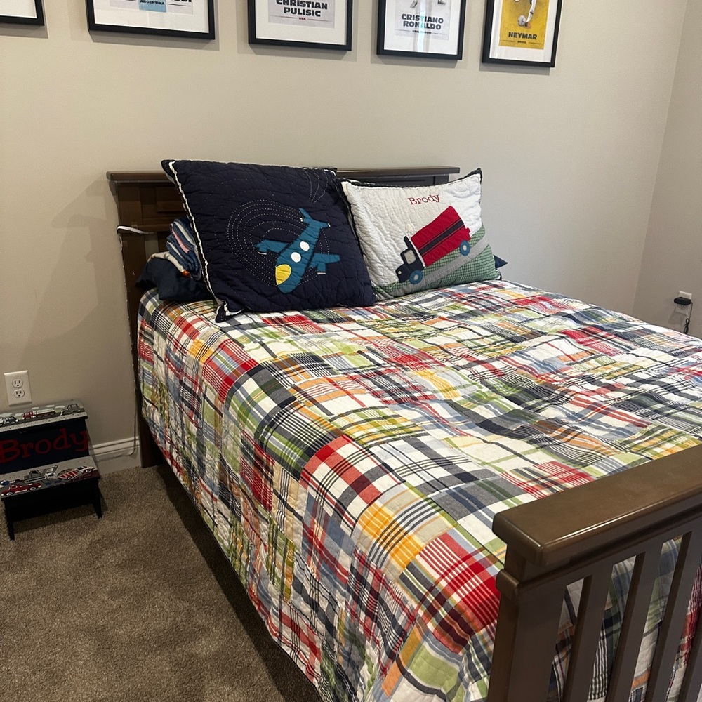 Pottery Barn Kids Madras Quilt Set (Full/Queen)
